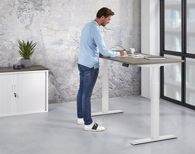 Budget Zit-Sta bureau 65-130cm elektrisch verstelbaar